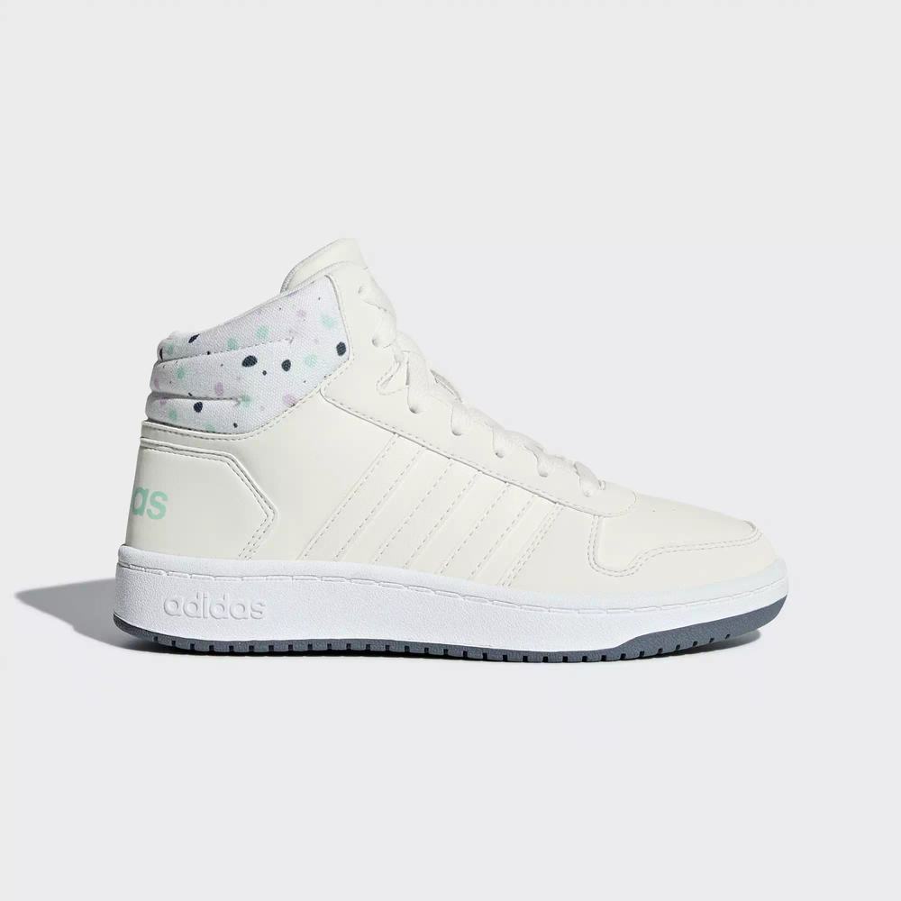 Adidas Hoops 2.0 Mid Tenis Blancos Para Niña (MX-93862)
